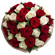 bouquet of red and white roses. Colombia