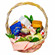 gift basket with sweets and candies