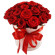 red roses in a hat box. Colombia