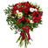 red alstroemerias and white lisianthuses