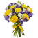 bouquet of yellow roses and irises. Colombia
