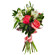 Bouquet of roses and alstroemerias with greenery. Colombia
