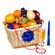 fruit basket wine champagne